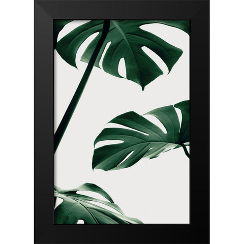 Monstera Natural 13 Black Modern Wood Framed Art Print by Artographie Studio