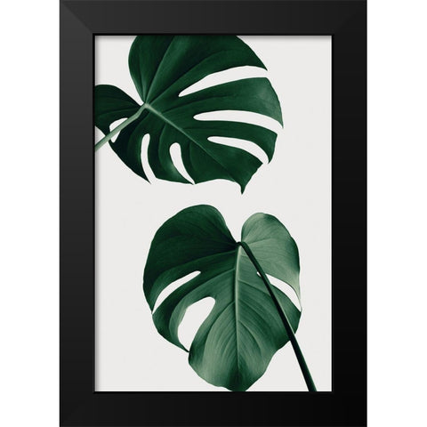 Monstera Natural 18 Black Modern Wood Framed Art Print by Artographie Studio