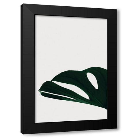Monstera Natural 21 Black Modern Wood Framed Art Print with Double Matting by Artographie Studio