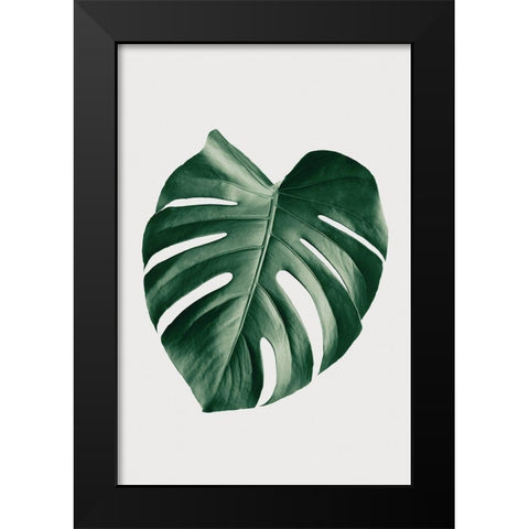 Monstera Natural 23 Black Modern Wood Framed Art Print by Artographie Studio