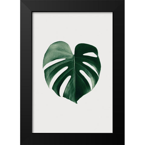 Monstera Natural 24 Black Modern Wood Framed Art Print by Artographie Studio