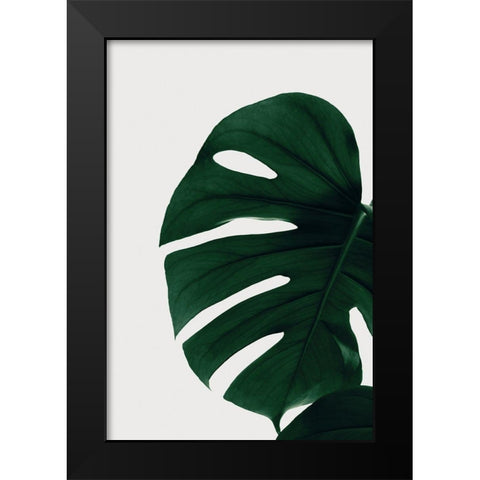 Monstera Natural 30 Black Modern Wood Framed Art Print by Artographie Studio