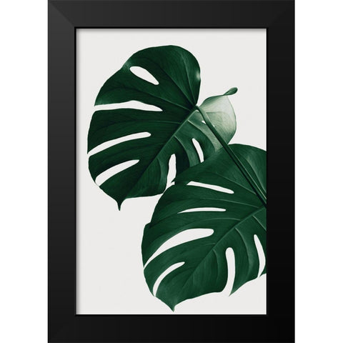 Monstera Natural 32 Black Modern Wood Framed Art Print by Artographie Studio