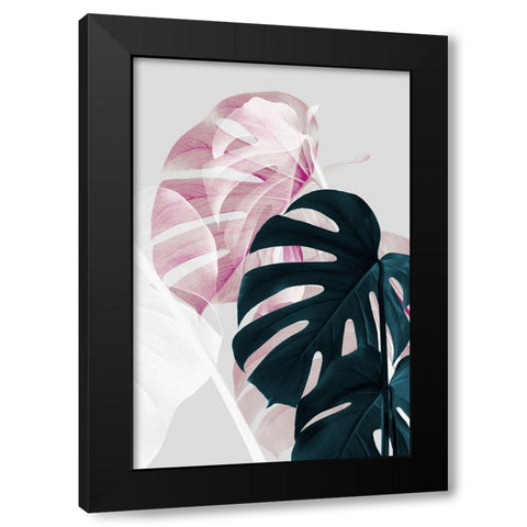 Monstera Creative 08 Black Modern Wood Framed Art Print by Artographie Studio