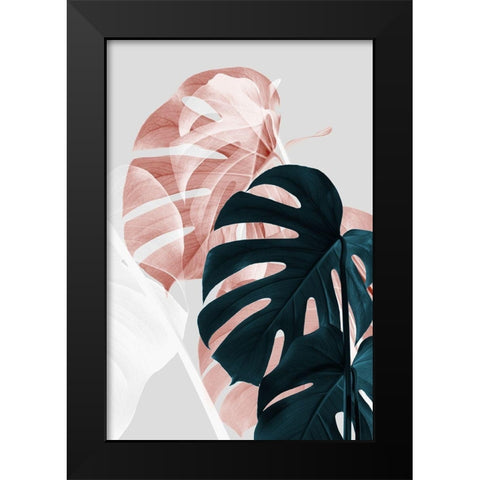Monstera Creative 09 Black Modern Wood Framed Art Print by Artographie Studio