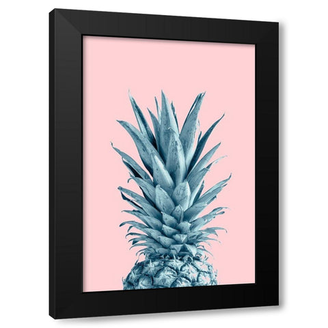 Pineapple Pink 06 Black Modern Wood Framed Art Print with Double Matting by Artographie Studio