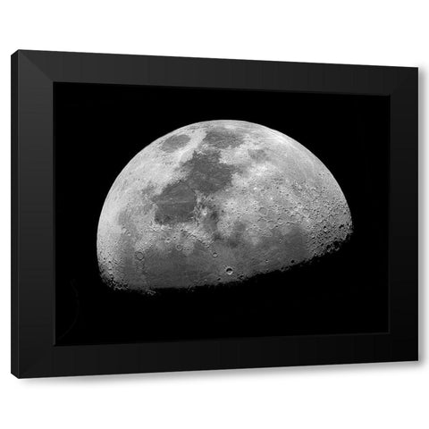 Oh Look At The Moon-Shes Shining Up There Black Modern Wood Framed Art Print by Chakraborty, Mainak