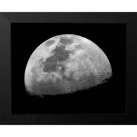 Oh Look At The Moon-Shes Shining Up There Black Modern Wood Framed Art Print by Chakraborty, Mainak