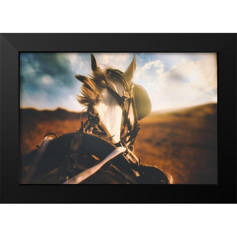 In the horizon Black Modern Wood Framed Art Print by Basiouny, Mohamed