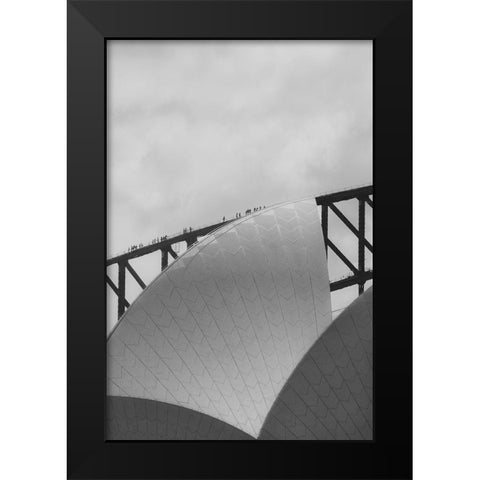 Hoist the Sails Black Modern Wood Framed Art Print by ByeEye