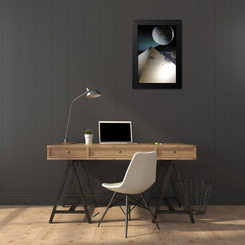 Ksms Black Modern Wood Framed Art Print by Malibtt