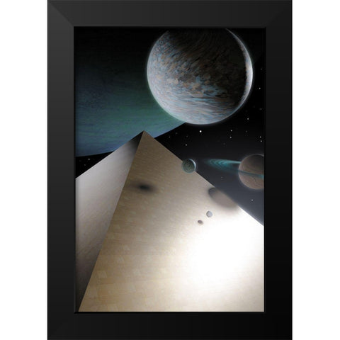 Ksms Black Modern Wood Framed Art Print by Malibtt