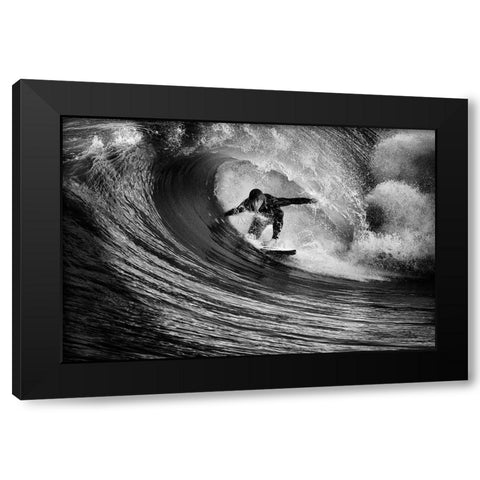 Pure Adrenaline Black Modern Wood Framed Art Print by Moretti, Claudio