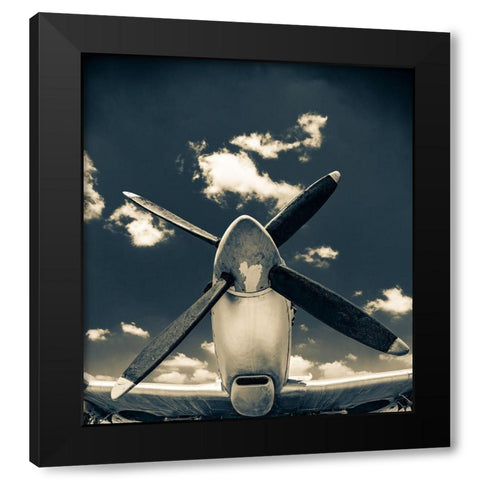 Missing the sky Black Modern Wood Framed Art Print with Double Matting by Haras, Lari