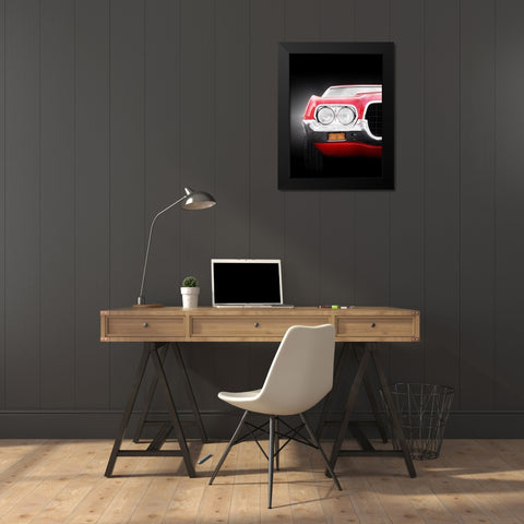 US Classic Car 1972 Black Modern Wood Framed Art Print by Gube, Beate