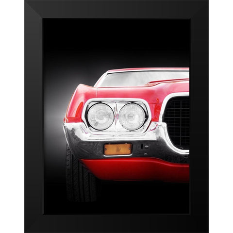 US Classic Car 1972 Black Modern Wood Framed Art Print by Gube, Beate