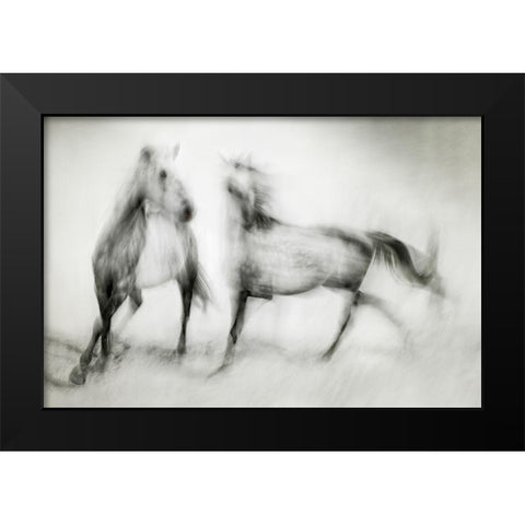 Shivers Black Modern Wood Framed Art Print by Benezech, Martine