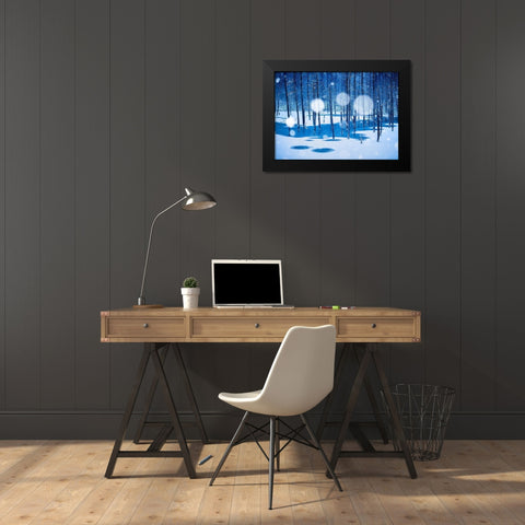 Fairyland Black Modern Wood Framed Art Print by Sono, Hidenori