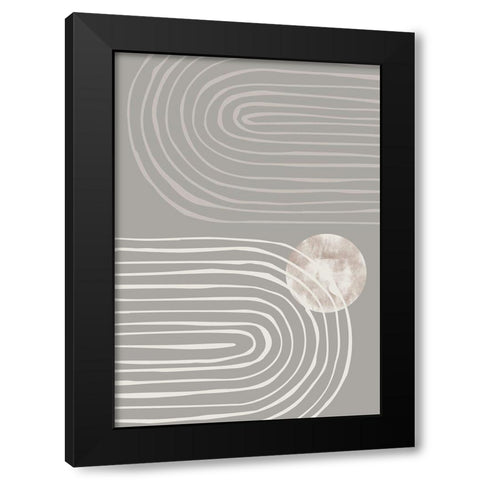 Arch Dark 001 Black Modern Wood Framed Art Print with Double Matting by Artographie Studio
