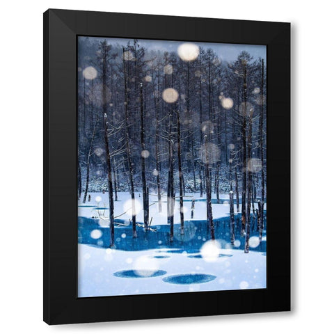 Never never Land Black Modern Wood Framed Art Print by Sono, Hidenori