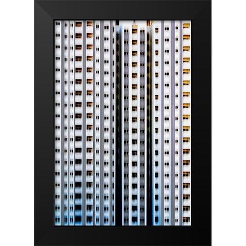 Abstract Building Black Modern Wood Framed Art Print by Mohammad Hossein, Hamid