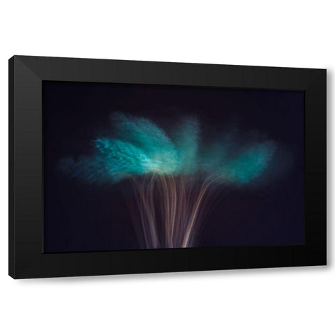 Visions in the Dark Black Modern Wood Framed Art Print with Double Matting by Kiral, Cicek