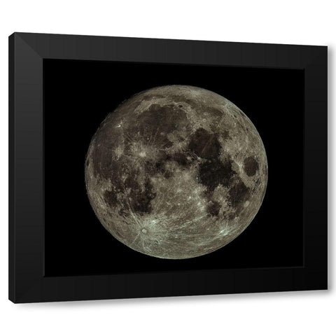 Full Moon Black Modern Wood Framed Art Print by Kalika, Michael