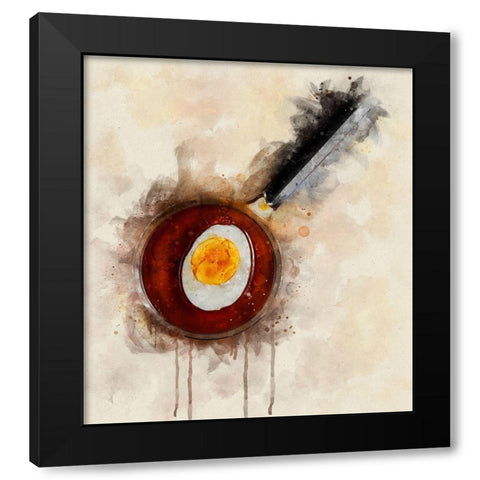 The Black tea Bath Black Modern Wood Framed Art Print by Bulus, Razvan