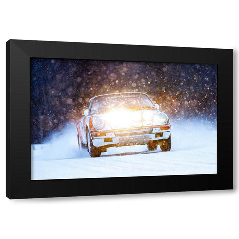 German Sports Car Black Modern Wood Framed Art Print by Szabo, Attila