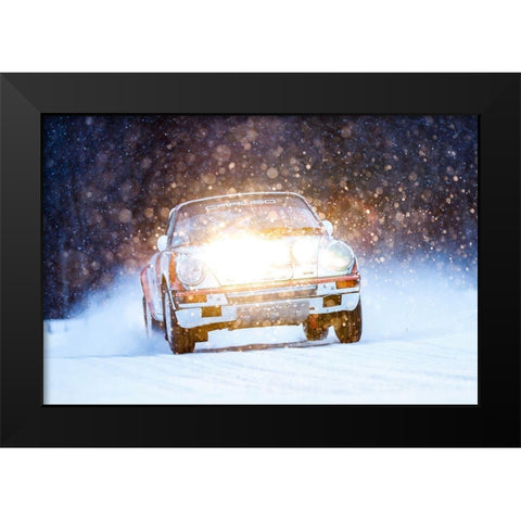 German Sports Car Black Modern Wood Framed Art Print by Szabo, Attila
