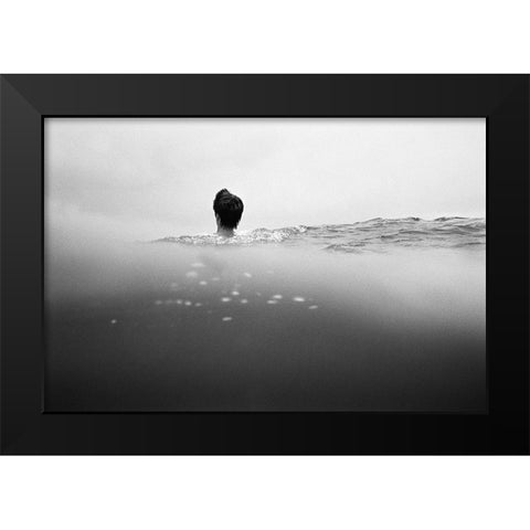 Floating Black Modern Wood Framed Art Print by Veinaveina