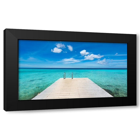 Caribbean Dream Black Modern Wood Framed Art Print with Double Matting by Leske, Mike