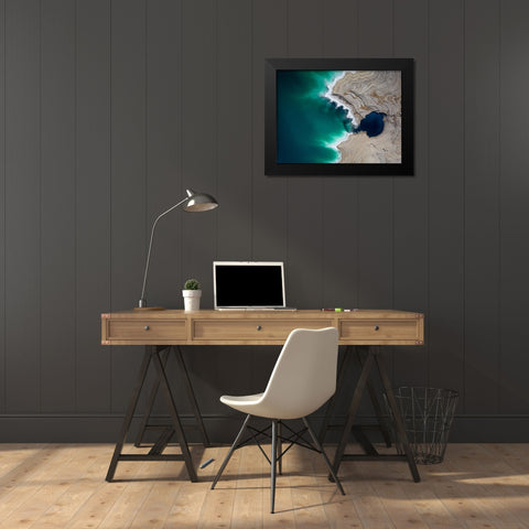 Big Fish Black Modern Wood Framed Art Print by Eliash, Tomer