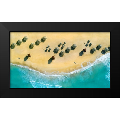 BlueIsReal Black Modern Wood Framed Art Print by Hassan, Wisam