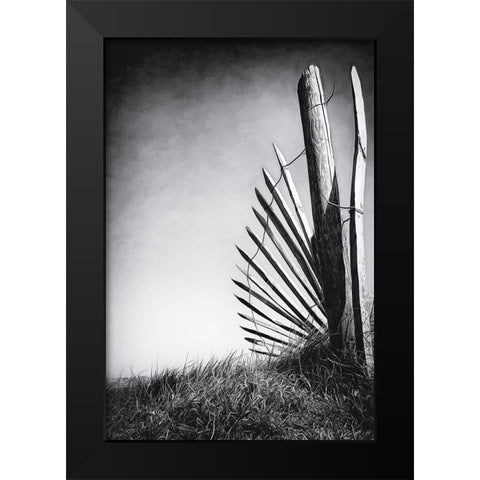 No offence in the dunes Black Modern Wood Framed Art Print by Flour, Bruno