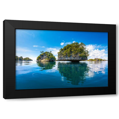 Raja Ampat Islands Black Modern Wood Framed Art Print with Double Matting by Gabriel, Barathieu