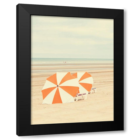 Umbrella Black Modern Wood Framed Art Print with Double Matting by Della Latta, Massimo