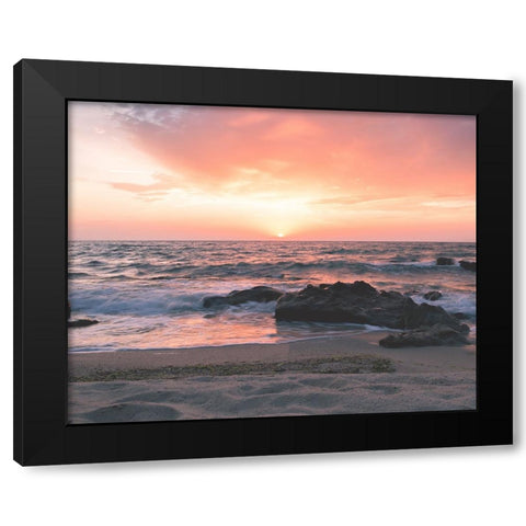 Peace Black Modern Wood Framed Art Print with Double Matting by Bochev, Lyuboslav