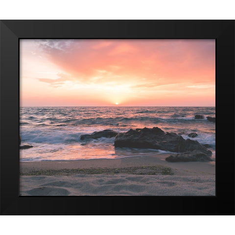 Peace Black Modern Wood Framed Art Print by Bochev, Lyuboslav