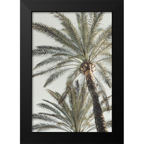 Palm 005 Black Modern Wood Framed Art Print by Artographie Studio