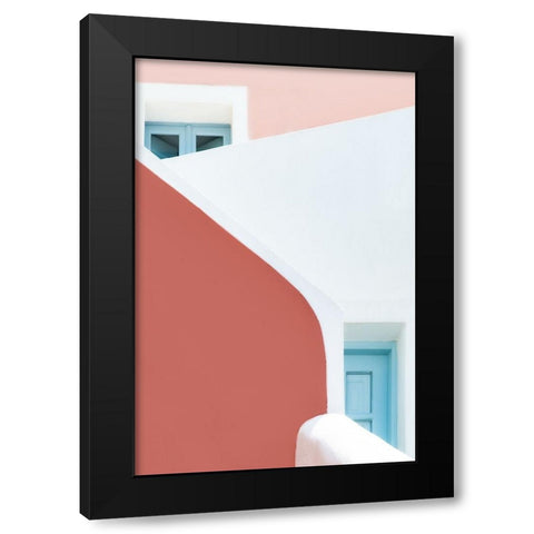 Pastel pinks and blues Black Modern Wood Framed Art Print with Double Matting by Wride, Linda