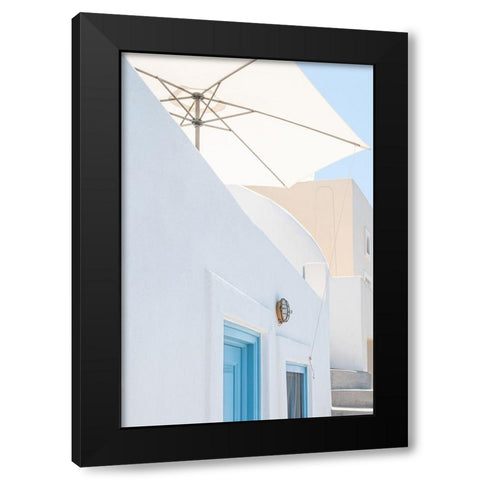 Sunshade and blue doors Black Modern Wood Framed Art Print with Double Matting by Wride, Linda