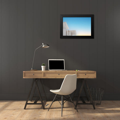 Sunshades Black Modern Wood Framed Art Print by Wride, Linda