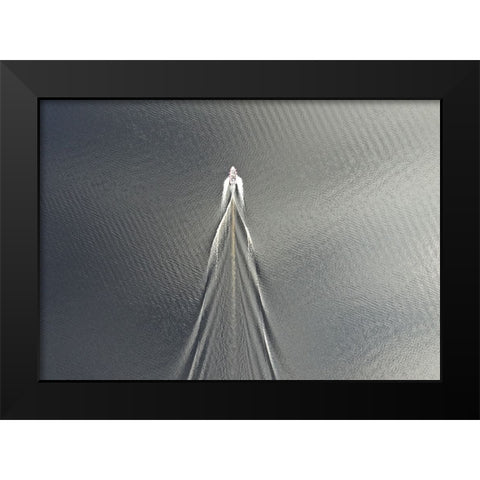 Usain Boat Black Modern Wood Framed Art Print by Cederberg, Marcus