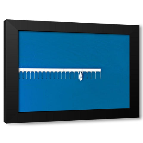 Lonely sail Black Modern Wood Framed Art Print by Cederberg, Marcus