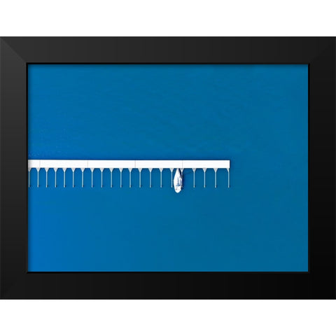 Lonely sail Black Modern Wood Framed Art Print by Cederberg, Marcus