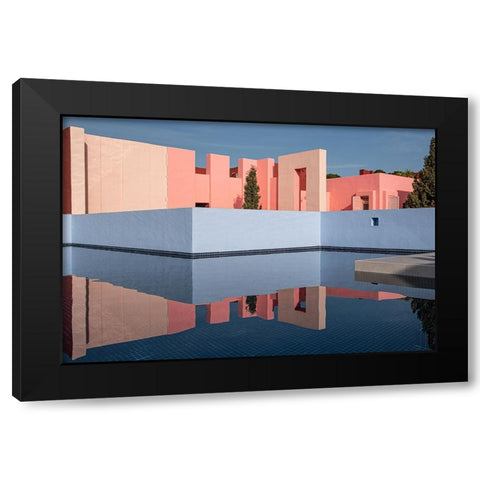 Muralla Roja #26 Black Modern Wood Framed Art Print with Double Matting by Wride, Linda