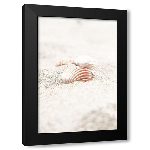 Beach 013 Black Modern Wood Framed Art Print with Double Matting by Artographie Studio