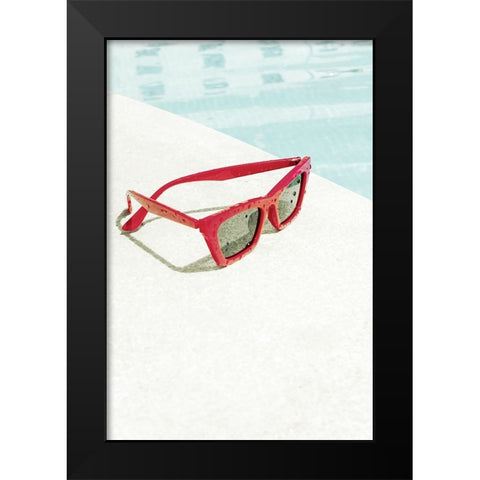 Pool 007 Black Modern Wood Framed Art Print by Artographie Studio
