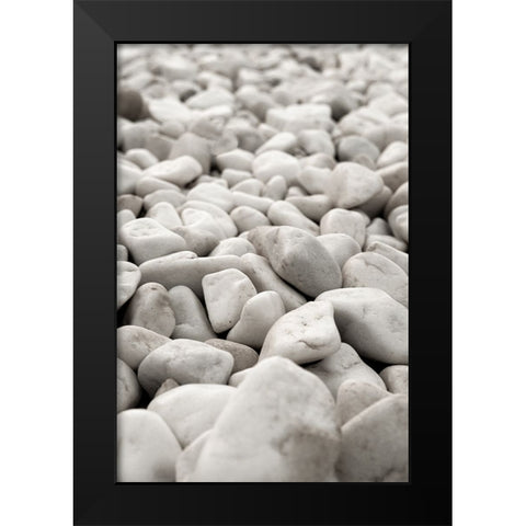 Stones 004 Black Modern Wood Framed Art Print by Artographie Studio